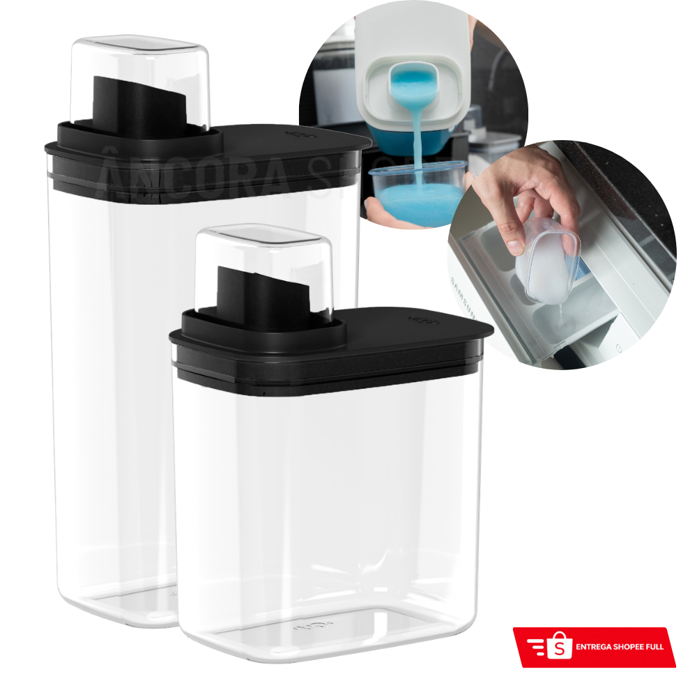 Organizador de Lavanderia 1,5L 2,3 Litros Porta Amaciante Sabonete — Organização