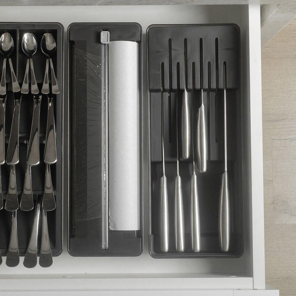 Organizador e cortador de rolos duplo Ou Linha Clear