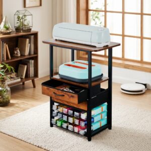 Organizador Mecolour p Cricut: 18 Rolos Vinil, 2 Gavetas e