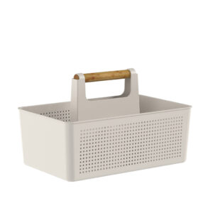 Organizador Multiuso 8L Flow 21×34,6cm Bege Ou