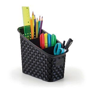 Organizador Multiuso Rattan com 3 Divisórias Organização Decorativa