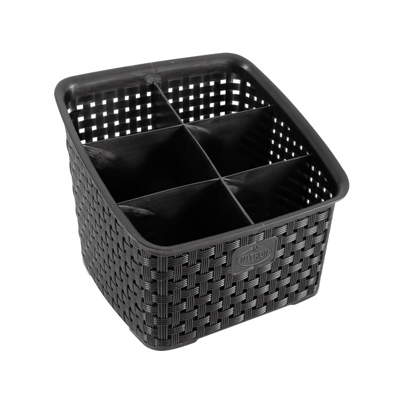 Organizador Multiuso Rattan com 6 Divisórias Organização Decorativa — Organização