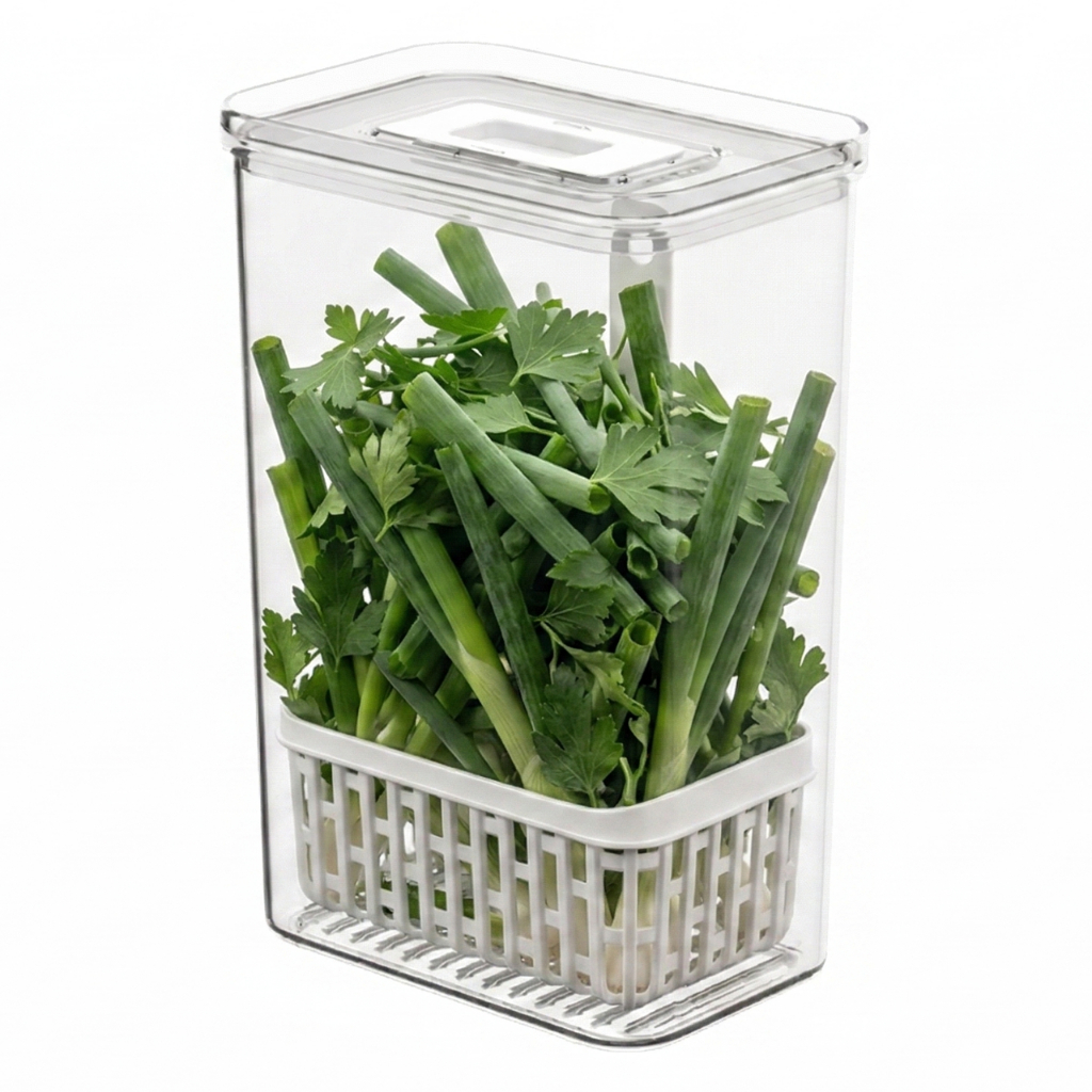 Organizador para Temperos Frescos 2,3L, Cor Cristal, linha Dry Coza — Organização