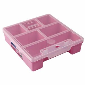 Organizador Plástico Com Tampa e Divisórias 7.1 2” Rosa Tramontina