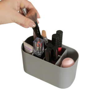 Organizador Porta Pincéis Maquiagem Cosméticos Com Divisórias Batom