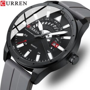 Original Curren Relógio Masculino Marca De Luxo Pulseira De Silicone