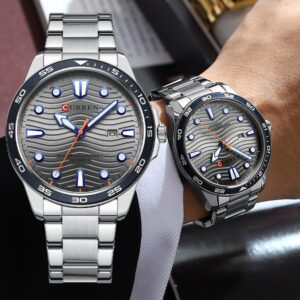 Original Curren Relógios Masculinos Marca De Luxo Simples Dial Moda
