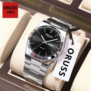 Oruss Original Masculino Aço Inoxidável Luxo Luminoso Calendário — Relógios e Óculos