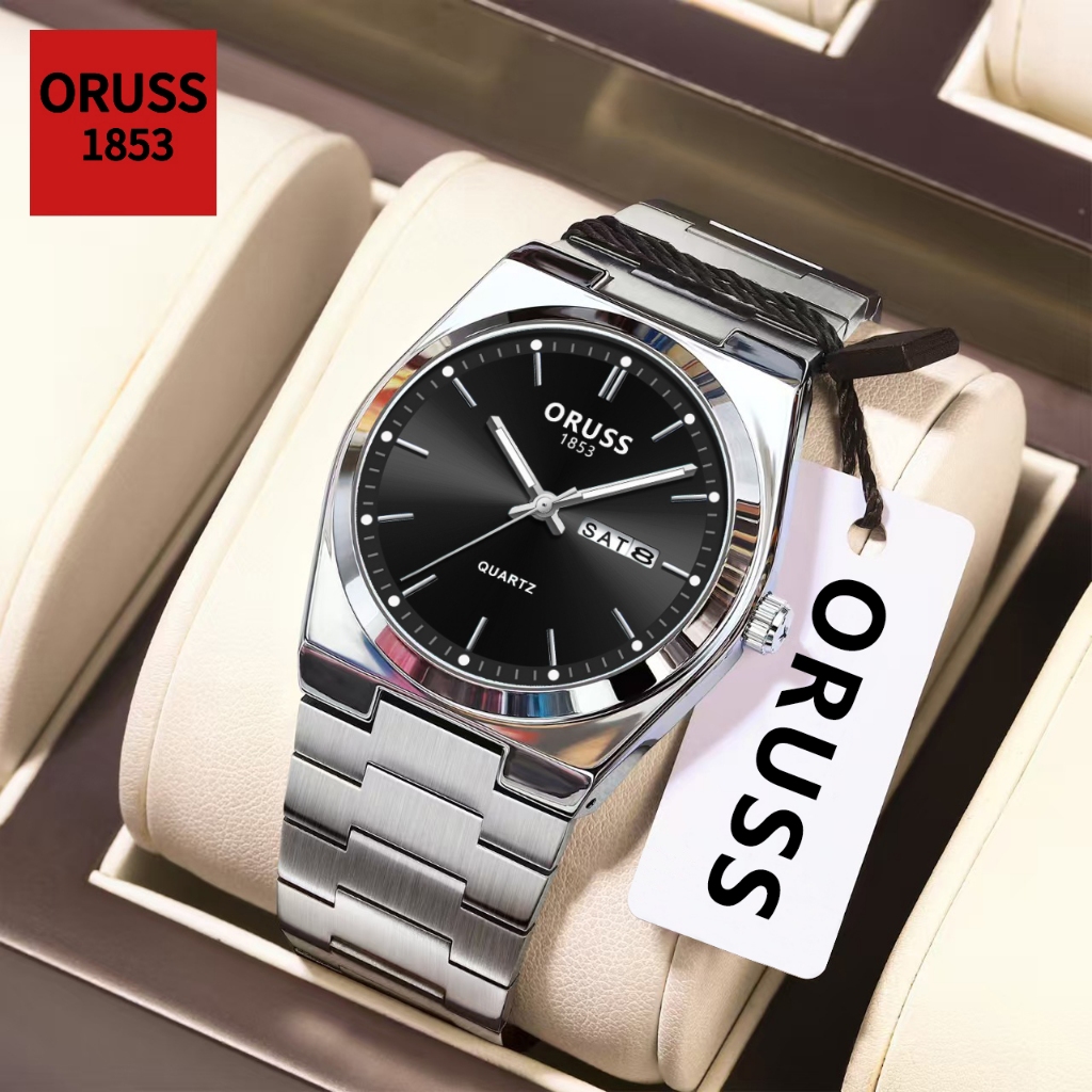 Oruss Original Masculino Aço Inoxidável Luxo Luminoso Calendário — Relógios e Óculos