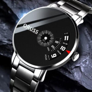 Oruss Original masculino de aço inoxidável luxo à prova dwaterproof