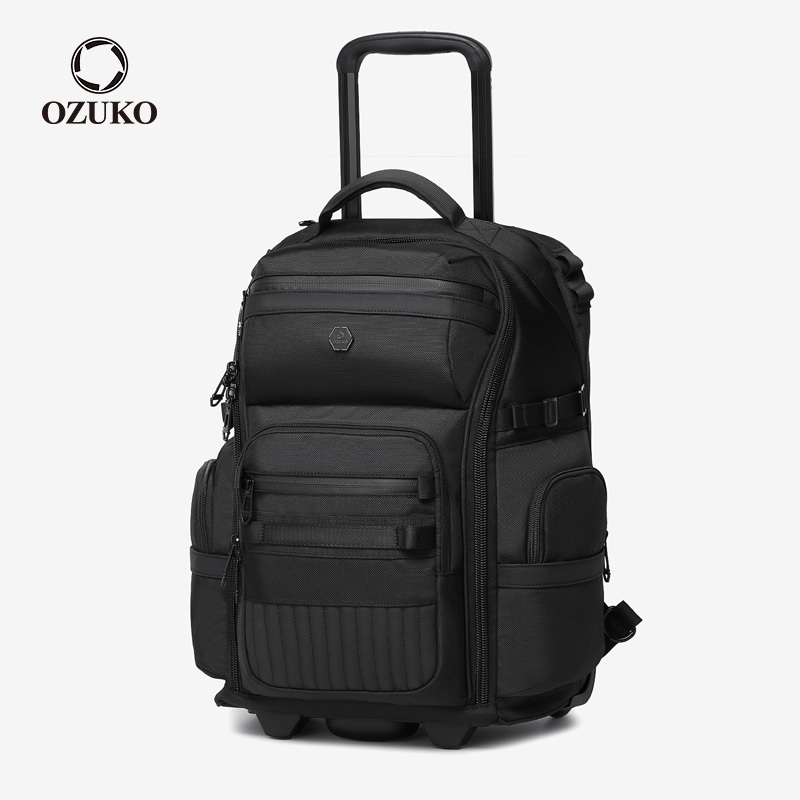 Ozuko Trolley Bag 2 Rodas Grande Capacidade Multi-Bolsos Mochila