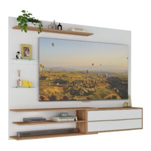 Painel com Suporte para TV até 65 Polegadas 1 Porta e Prateleiras