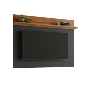 Painel Home Suspenso para Sala TV Até 50″ 1 Prateleira Sala de Estar