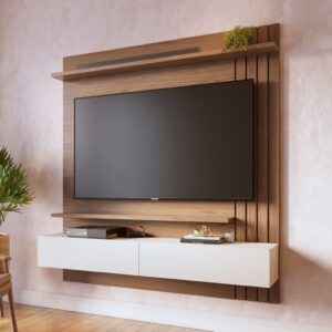 Painel para TV Até 65 Polegadas Juriti 2 Portas 2 Prateleiras