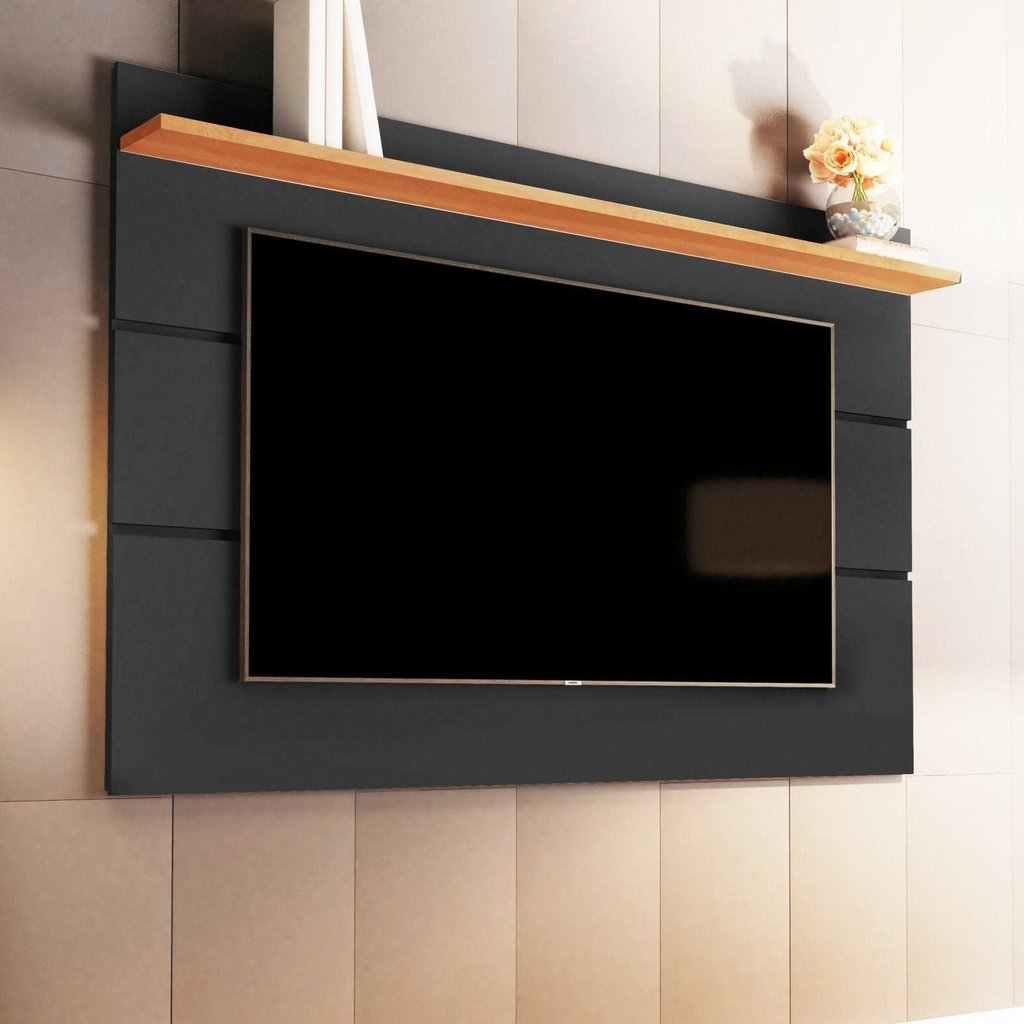 Painel para TV até 72 Polegadas Mdf 180CMX133CM 1 Prateleira Vivare