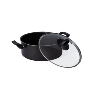 Panela Antiaderente Avulsa Caçarola Teflon Com Tampa De Vidro Nº 16 cm — Cozinha e Utensílios