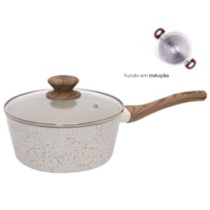 Panela Antiaderente Cerâmica 20cm Cooktop Fogão Indução Avulsa 2,25