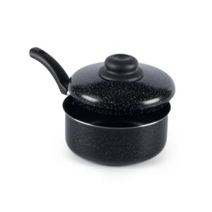 Panela Antiaderente Tampa De Aluminio 16Cm Preto Nacional