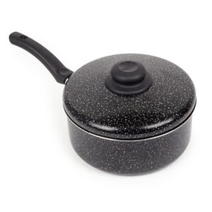 Panela Antiaderente Tampa De Aluminio 22Cm Preto Nacional