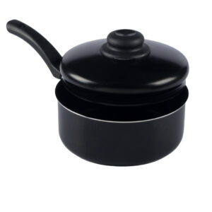Panela Antiaderente Tampa De Aluminio 24Cm Preto Nacional