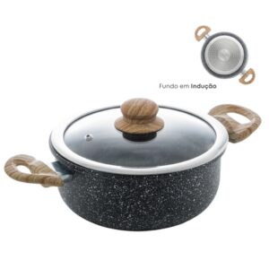 Panela Caçarola Antiaderente Cerâmica 20cm Cooktop Fogão Indução