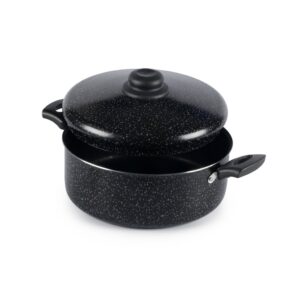 Panela Caçarola Antiaderente Com Tampa 20Cm 2L Preto Nacional