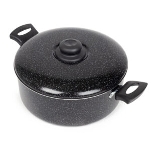 Panela Caçarola Antiaderente Com Tampa 26Cm 5L Preto Nacional