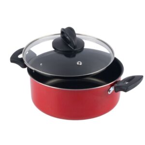 Panela Caçarola Avulsa Antiaderente Com Tampa de Vidro 24Cm 4,1