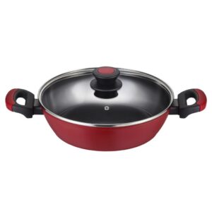 Panela Caçarola Rasa 28cm Antiaderente Revestimento Cerâmico Fundo
