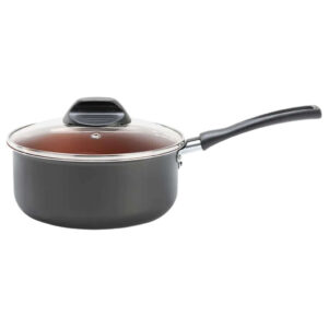 Panela com Tampa Topázio 18cm 1,9 L Antiaderente Pro-flon Cinza Range