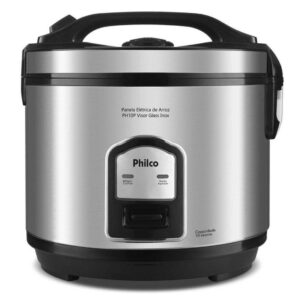 Panela De Arroz Elétrica PH10P Com 10 Xicaras Philco Preto inox 110V — Cozinha e Utensílios