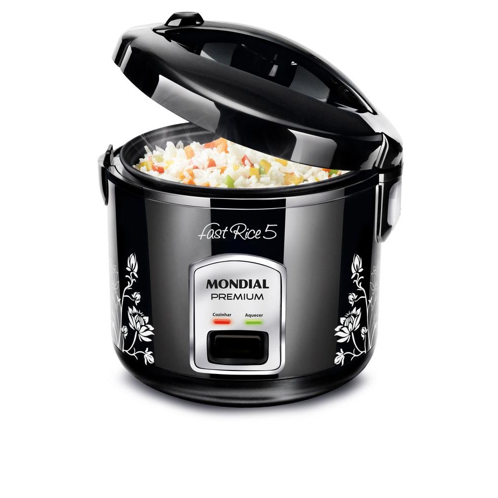 Panela De Arroz Fast Rice 5 Premium Mondial Preto 400W — Cozinha e Utensílios
