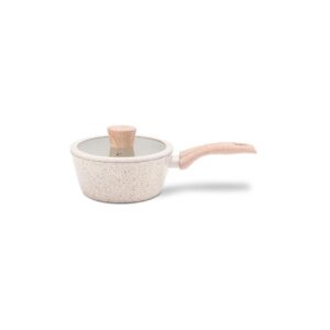 Panela de Indução com Tampa Brinox Ceramic Life Sirius Vanilla Ø20 cm