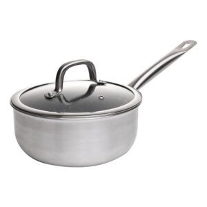 Panela de Indução com Tampa Prime Cook Wolff 18cm Cinza