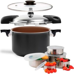 Panela de Pressão 2 em 1 Brinox Pressure 5,4 Litros com Fundo Triplo