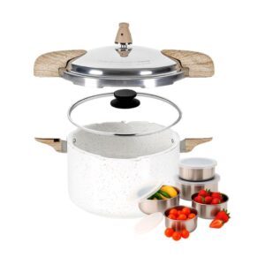 Panela de Pressão 2 em 1 Indução 5,4 Lts Brinox Ceramic Life Vanilla