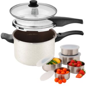Panela de Pressão 2 em 1 Tramontina Vancouver 4,5L Bege Antiaderente