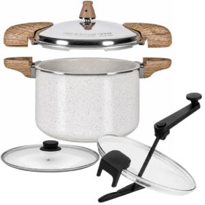 Panela de Pressão 3 em 1 Brinox 5,4L Ceramic Life Creme Indução C