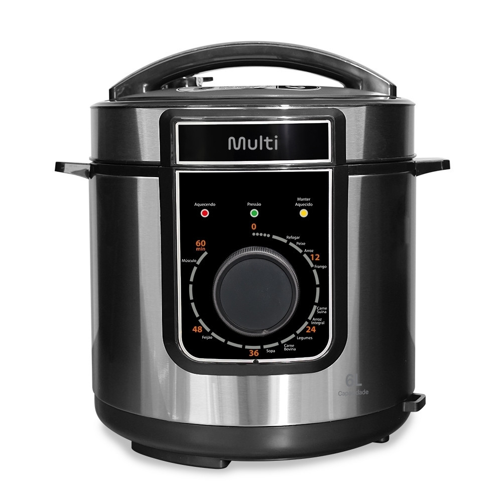 Panela de Pressão 6L Cinza Multi — Cozinha e Utensílios