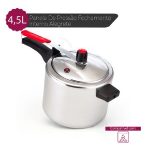 Panela De Pressao Aluminio 4,5 L Fechamento Interno — Cozinha e Utensílios