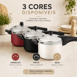 Panela de Pressão Antiaderente 4,5 Litros Vancouver Tramontina