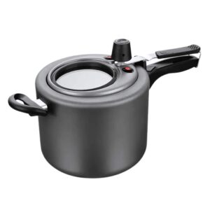 Panela de Pressão Antiaderente 4,5L Com Visor de Vidro Cor Grafite