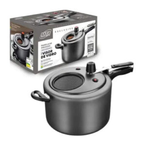 Panela de Pressão Antiaderente com Visor Grafite 4,5 Litros Mta 6002