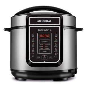 Panela de Pressão Elétrica 5 Litros Mondial Master Cooker Preta com