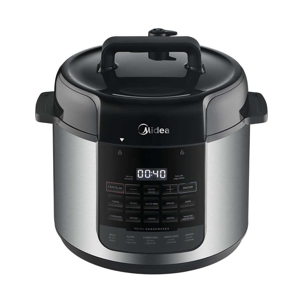 Panela de Pressão Elétrica 5L NutriPro Inox Midea
