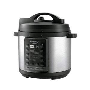 Panela de Pressão Elétrica 6L Dako Digital Preta e Inox Cozinha