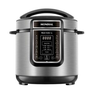 Panela De Pressão Elétrica Digital 6L Mondial Preto inox 220V — Cozinha e Utensílios
