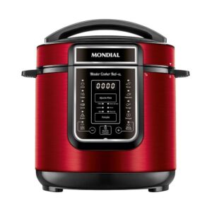 Panela de Pressão Elétrica Digital 6L Mondial Vermelho Inox 220V 60HZ — Cozinha e Utensílios