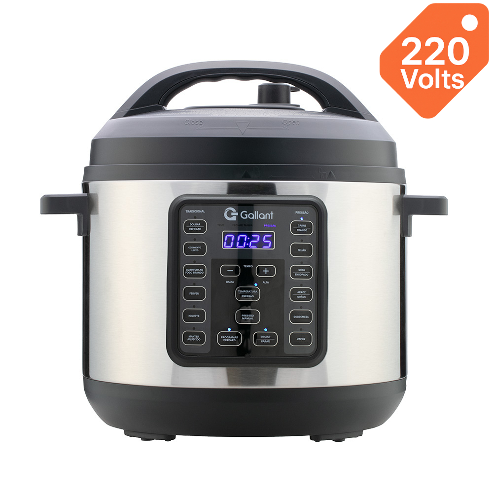 Panela de Pressão Elétrica Digital Gallant 6L 15 Funções Clique E