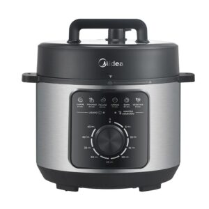 Panela de Pressão Elétrica Midea 4 Litros Preto e Inox PPM4 220V